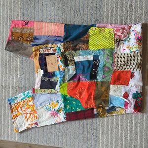 Ashley Taylor Cotton Patchwork Overall jumpsuit OS Bohemian New